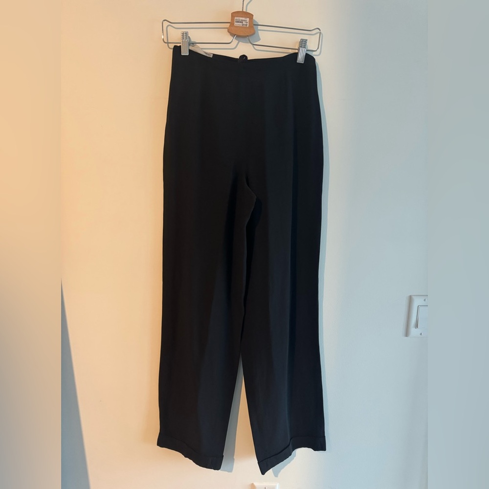 Emporio Armani Black Wide Leg Pants